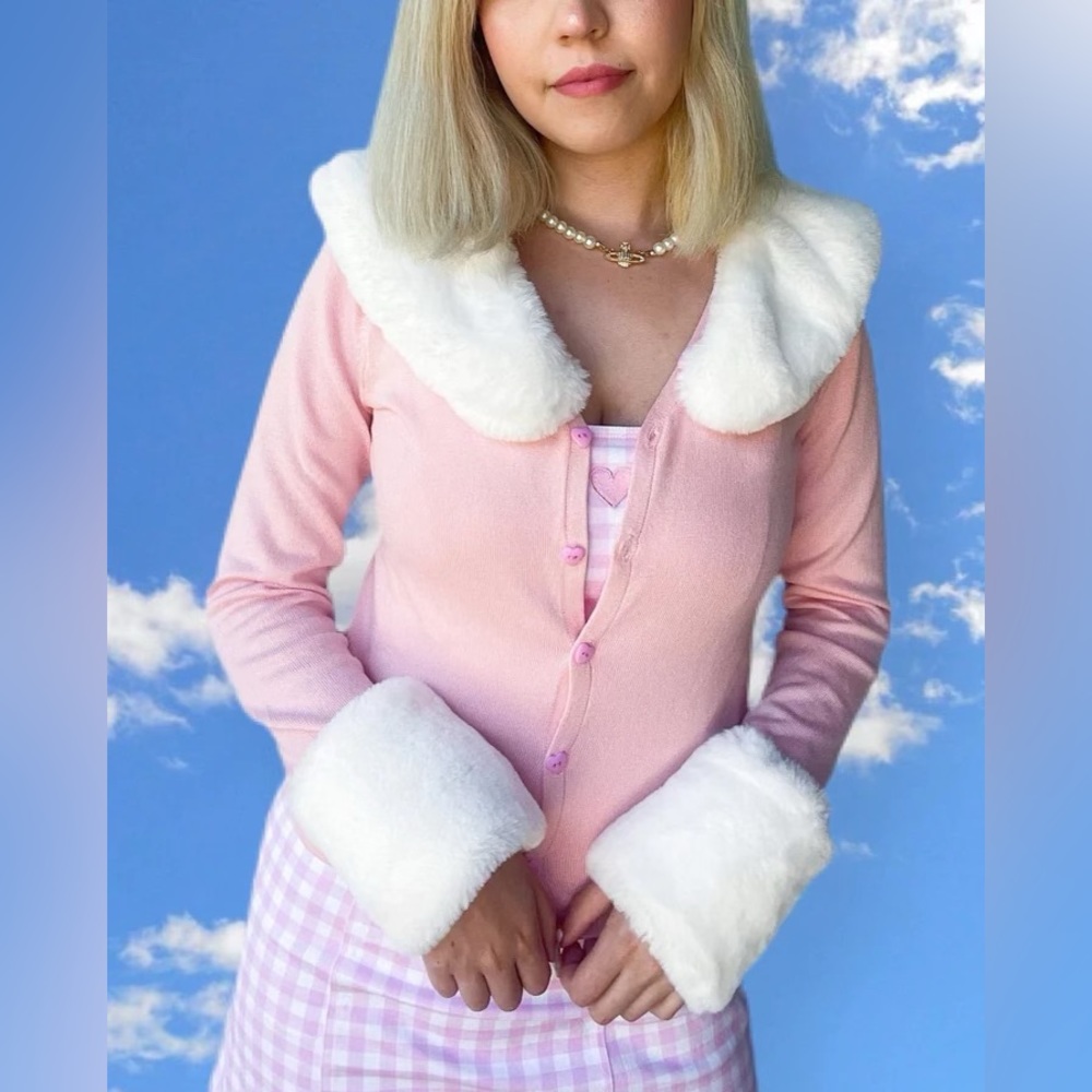 Basuragang / Poodle Pink Cardigan / NWT